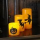 Conjunto de 3 Velas de cera LED Artesanas de Halloween con figuras fantasmagoricas