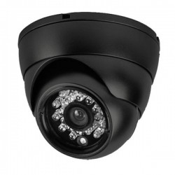 Cámara Video Vigilancia Domo 3,6mm 800L IR NEGRA Serie ECO Uso Doméstico y Negocio